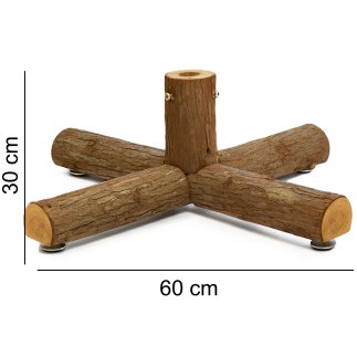 BAKAJI Ξύλινη Βάση Υποστήριξης 60x60x30εκ για Δέντρα 180-240εκ με Καθολική Υποδοχή Κορμού 02842927