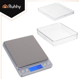 Ruhhy Ζυγαριά Κουζίνας LCD Ακριβείας μέχρι 2kg με 2 Μπολ 26507