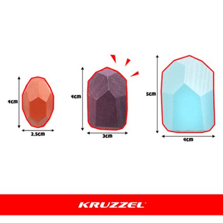 Kruzzel Σετ 16 Πολύχρωμα Ξύλινα Τούβλακια για Ανάπτυξη δεξιοτήτων 26323