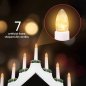 BAKAJI Ηλεκτρικό Χριστουγεννιάτικο Κηροπήγιο Advent Led 7 Κεριά Χριστουγέννων Χρώμα Λευκό 02814732