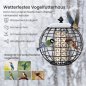 Costway Ανθεκτική Ταΐστρα Πουλιών κατά των Σκίουρων, Κρεμαστή, 21 x 22,5 εκ., Μαύρη GT4051