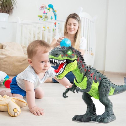 BAKAJI Παιδικό Παιχνίδι Δεινόσαυρος T Rex Περπατητός με Φώτα, Ήχους και Κινήσεις Σώματος 02814247