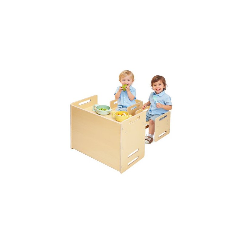 VEVOR Σετ Τραπεζιού και Καρεκλών Montessori για Νήπια από Ξύλο ETDNZY265201MXF9VV0
