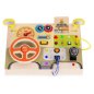 Ecotoys Ξύλινος Πίνακας με Τιμόνι Αυτοκινήτου 14 Στοιχείων LED Δημιουργικής Απασχόλησης για Παιδιά 3 ετών και άνω HM328236
