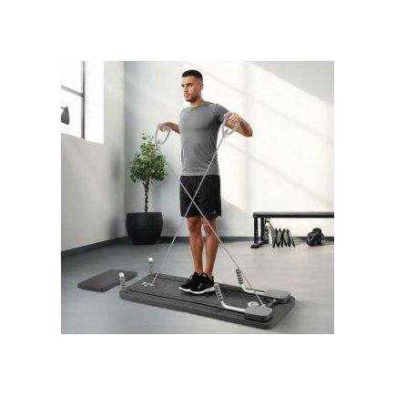 ModernHome Πολυλειτουργικός πάγκος άσκησης Pilates Reformer με αναδιπλούμενη οθόνη LCD GB-PL-01