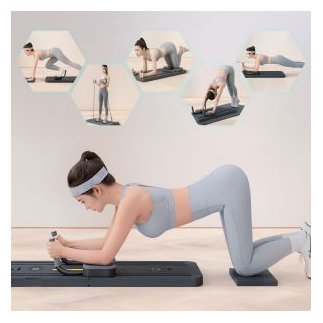 ModernHome Πολυλειτουργικός πάγκος άσκησης Pilates Reformer με αναδιπλούμενη οθόνη LCD GB-PL-01