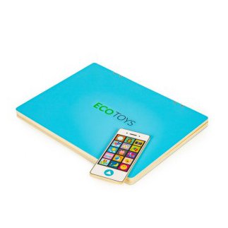 Ecotoys Εκπαιδευτικό Μαγνητικό Ξύλινο Λάπτοπ για Παιδιά G068-Blue