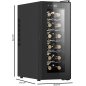 Συντηρητής Κρασιών 12 Φιαλών με LED Φωτισμό Bolero GrandSommelier 1250 CoolCrystal CEC-100098 Cecotec