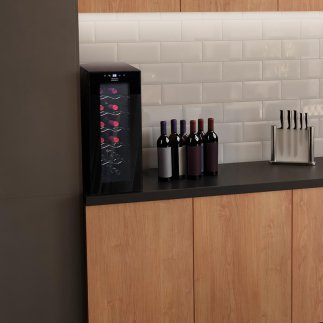 Συντηρητής Κρασιών 12 Φιαλών με LED Φωτισμό Bolero GrandSommelier 1250 CoolCrystal CEC-100098 Cecotec