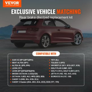 Σετ Πίσω Φρένων VEVOR για Audi A3(8P) QCCCPTZAUDIAAMA19V0