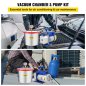 VEVOR Θάλαμος Κενού 2 Γαλόνια με Αντλία 4CFM 1/3HP για Σιλικόνη & Εποξική Ρητίνη QCKTZKB4CFM1-3J2TV2
