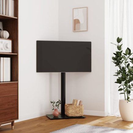 vidaXL Βάση Τηλεόρασης Γωνιακή 1 Επιπέδου για 32-65 Ιντσών Μαύρη 379565