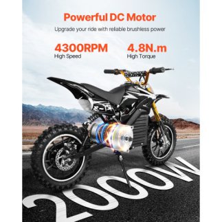 VEVOR Σετ Ηλεκτρικού Κινητήρα 2000W 48V 4300rpm & Ελεγκτής Ταχύτητας ZLWSDJTJ2000G4RXBV9