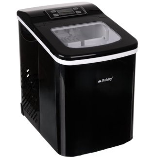 Παγομηχανή 12kg/24h με Οθόνη, Χρονοδιακόπτη & Λειτουργία Αυτοκαθαρισμού - Μαύρο 25565 Ruhhy