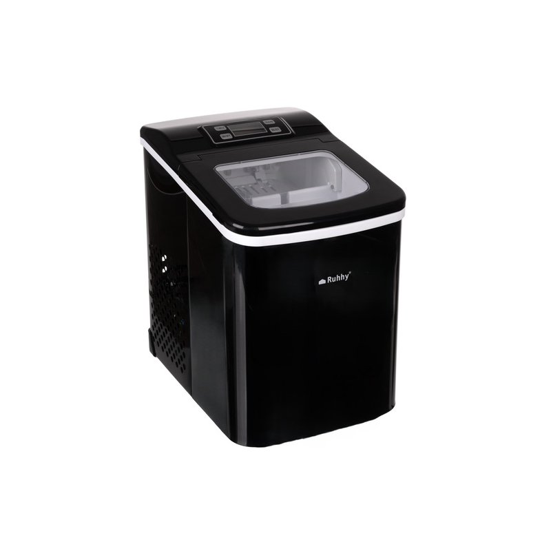 Παγομηχανή 12kg/24h με Οθόνη, Χρονοδιακόπτη & Λειτουργία Αυτοκαθαρισμού - Μαύρο 25565 Ruhhy