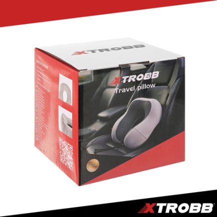 Xtrobb Σετ Ταξιδιού 4-σε-1 με Μαξιλάρι Λαιμού 3D, Μάσκα Ύπνου και Ωτοασπίδες 26087