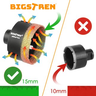 Bigstreen Σετ Διαμαντοκορώνες (6-68 mm) για Σκληρά Υλικά 27080