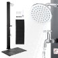 VEVOR Ηλιακό Ντους 35L, Ύψος Νεροχύτη 195cm, Με Δάπεδο & Βρυσάκι, Ρύθμιση Ζεστού/Κρύου Νερού, Αυτοστηριζόμενο, Μαύρο TYNLYQHSPVC