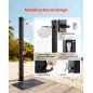 VEVOR Ηλιακό Ντους 35L, Ύψος Νεροχύτη 195cm, Με Δάπεδο & Βρυσάκι, Ρύθμιση Ζεστού/Κρύου Νερού, Αυτοστηριζόμενο, Μαύρο TYNLYQHSPVC