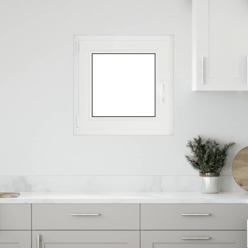 vidaXL Υπόγειο Παράθυρο "RISOR" 50x50 cm Ανακλινόμενο & Περιστρεφόμενο DIN Αριστερό Λευκό 4108340