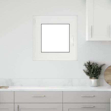 vidaXL Υπόγειο Παράθυρο "RISOR" 50x50 cm Ανακλινόμενο & Περιστρεφόμενο DIN Αριστερό Λευκό 4108340