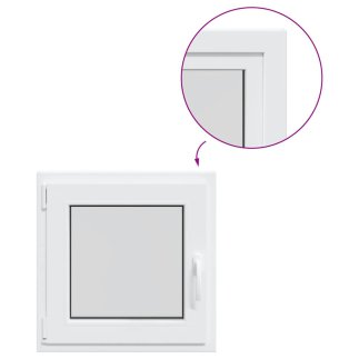 vidaXL Υπόγειο Παράθυρο "RISOR" 50x50 cm Ανακλινόμενο & Περιστρεφόμενο DIN Αριστερό Λευκό 4108340