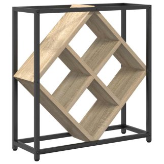vidaXL Ραφιέρα Κρασιών Sonoma Δρυς 51x18x52,5 εκ Μελαμίνη 868220