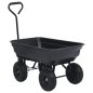 vidaXL Μαύρο Καροτσάκι Κήπου Ανατροπής 300 kg 75L 92579