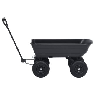 vidaXL Μαύρο Καροτσάκι Κήπου Ανατροπής 300 kg 75L 92579