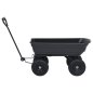vidaXL Μαύρο Καροτσάκι Κήπου Ανατροπής 300 kg 75L 92579