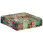 vidaXL Βαμβακερό Πουφ Patchwork Πράσινο 50x50x12 cm 246576