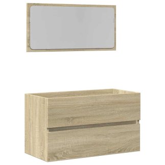vidaXL Ντουλάπι Μπάνιου με Καθρέφτη, Δρυς Sonoma, 80x38,5x45 cm 849646