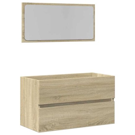 vidaXL Ντουλάπι Μπάνιου με Καθρέφτη, Δρυς Sonoma, 80x38,5x45 cm 849646
