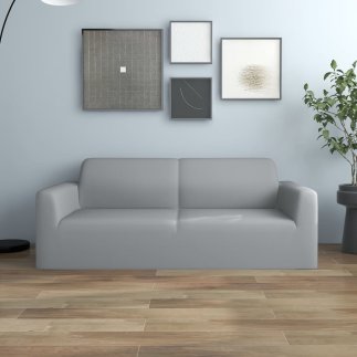 vidaXL Ελαστικό Καλύμμα Διθέσιου Καναπέ σε Γκρι Πολυεστερικό Ύφασμα Τζέρσεϊ 332941