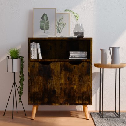 vidaXL Συρταριέρα Smoked Oak 60x30x72 εκ. Συνθετικό Ξύλο 326830