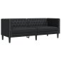 vidaXL Καπιτονέ Καναπές Τριών Θέσεων Chesterfield Μαύρο Δερματίνη 372666 vidaXL Καπιτονέ Καναπές Τριών Θέσεων Chesterfield Μαύρο Δερματίνη 372666