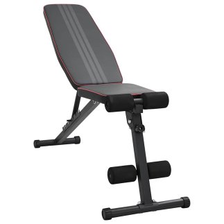 vidaXL Πτυσσόμενος Ρυθμιζόμενος Πάγκος Βαρών 230 kg Μαύρος Χάλυβας 42007903