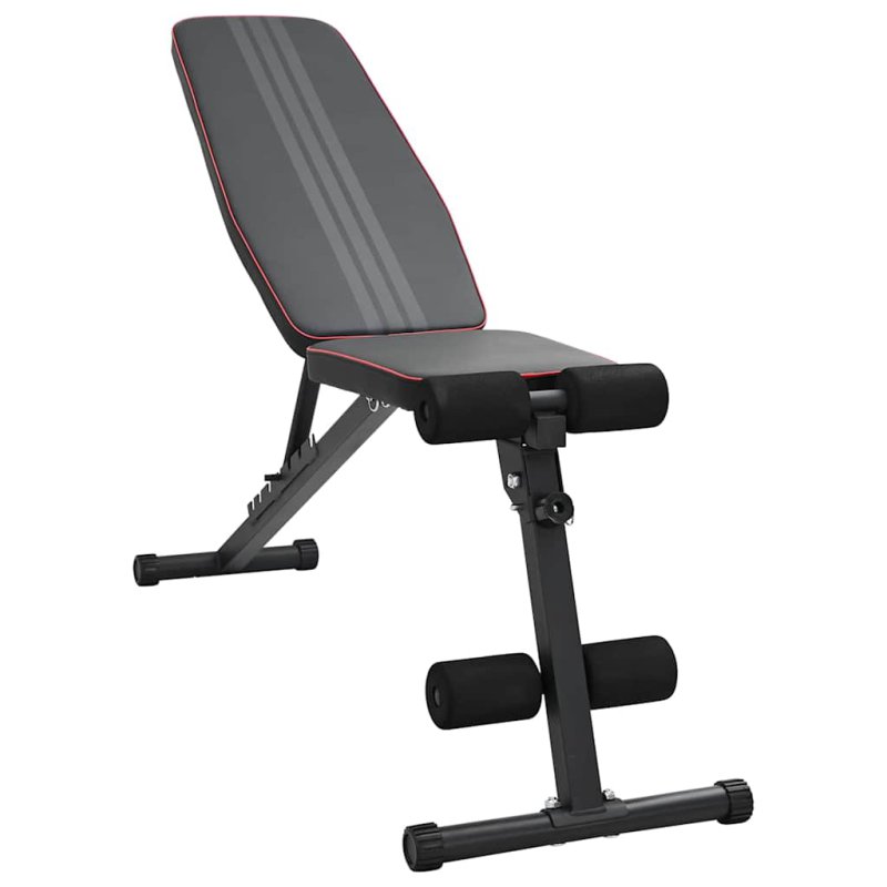 vidaXL Πτυσσόμενος Ρυθμιζόμενος Πάγκος Βαρών 230 kg Μαύρος Χάλυβας 42007903