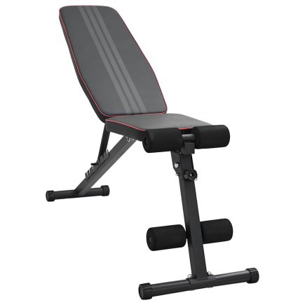 vidaXL Πτυσσόμενος Ρυθμιζόμενος Πάγκος Βαρών 230 kg Μαύρος Χάλυβας 42007903