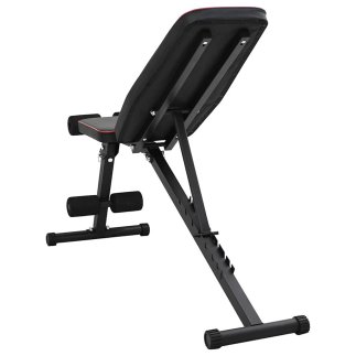 vidaXL Πτυσσόμενος Ρυθμιζόμενος Πάγκος Βαρών 230 kg Μαύρος Χάλυβας 42007903