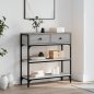 vidaXL Γκρι Κονσόλα Τραπέζι Sonoma 72,5x25x75 εκ. Από Συνθετικό Ξύλο 834188