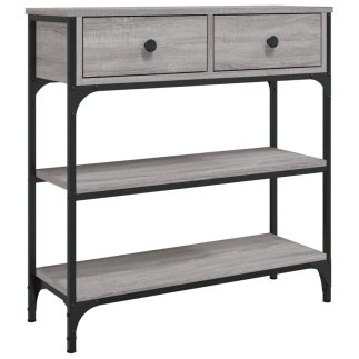 vidaXL Γκρι Κονσόλα Τραπέζι Sonoma 72,5x25x75 εκ. Από Συνθετικό Ξύλο 834188
