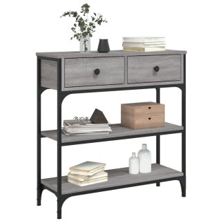 vidaXL Γκρι Κονσόλα Τραπέζι Sonoma 72,5x25x75 εκ. Από Συνθετικό Ξύλο 834188