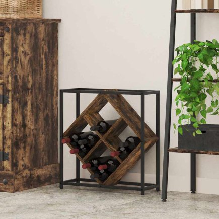 vidaXL Ράφι Κρασιών 51x18x52,5 εκ. Συνθετικό Ξύλο 868221