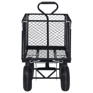 vidaXL Μαύρο Κήπου Χειροκίνητο Καρότσι Φορτίου 350 kg 92582