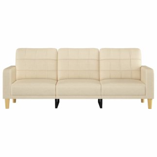 vidaXL Καναπές-Κρεβάτι 3 Θέσεων από Κρεμ Ύφασμα 180 cm 359101