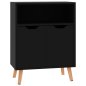 vidaXL Μαύρος Satine Μπουφές 60x30x72 εκ 326829