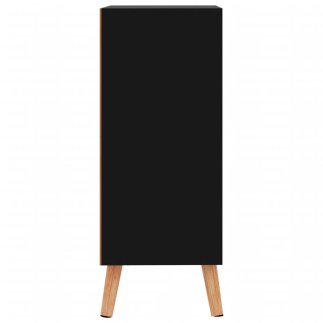 vidaXL Μαύρος Satine Μπουφές 60x30x72 εκ 326829