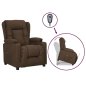 vidaXL Πολυθρόνα Relax με Υποπόδιο Καφέ 72.5x96x99.5cm 3093427
