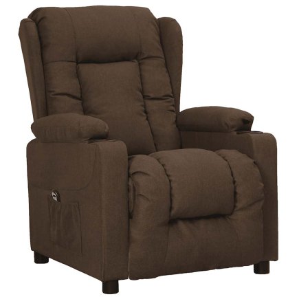 vidaXL Πολυθρόνα Relax με Υποπόδιο Καφέ 72.5x96x99.5cm 3093427